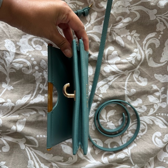 Charles & Keith - Teal Wallet with Removable, Adjustable Strap - Picture 9 of 10